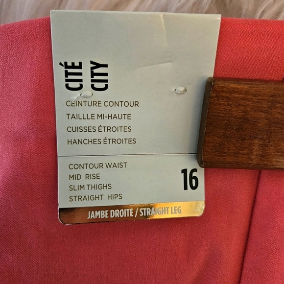 Laura Plus City Straight Leg Contour Waist Mid Rise Slim Thighs Pants - Picture 4 of 6